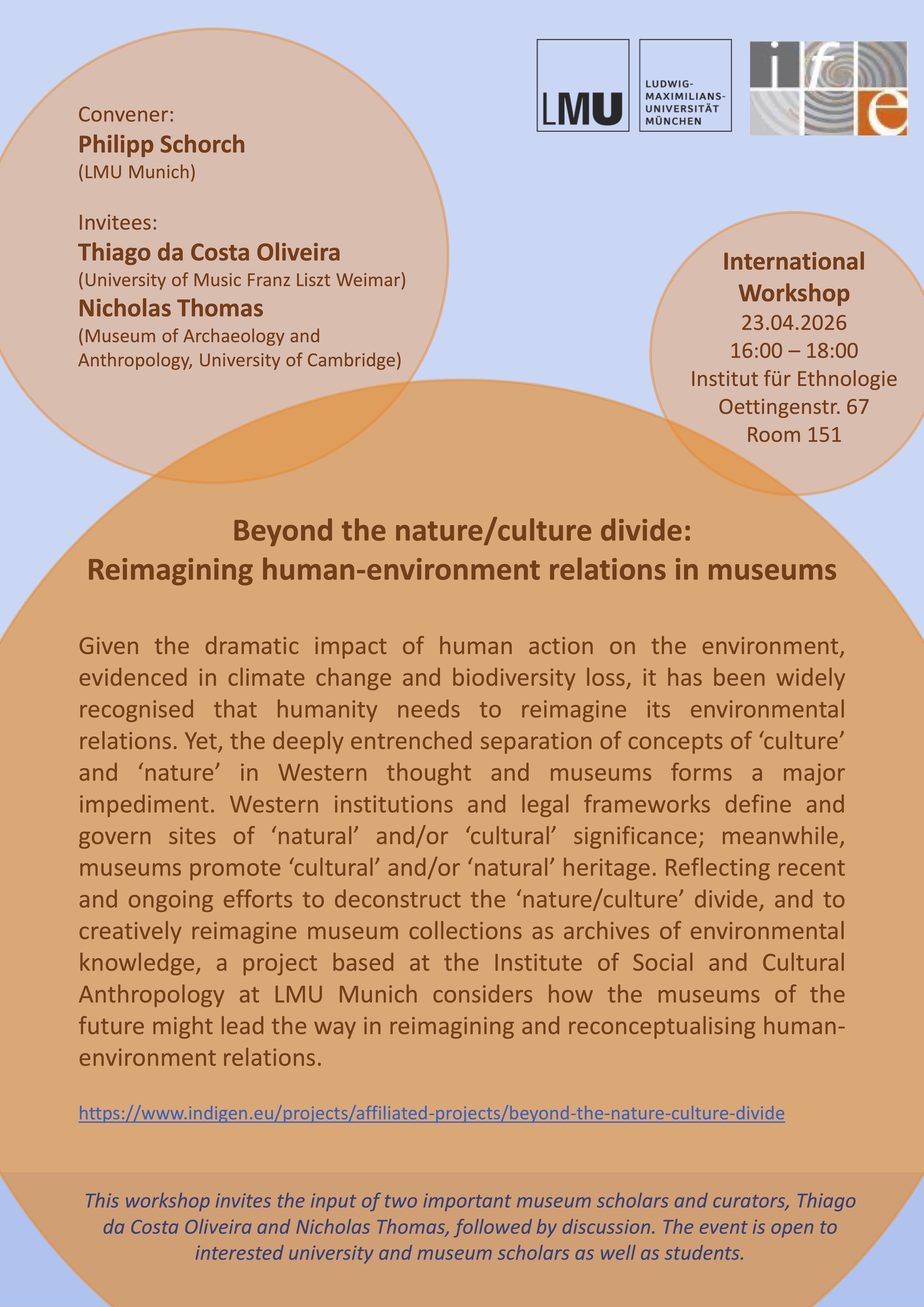 Beyond the nature culture divide international workshop