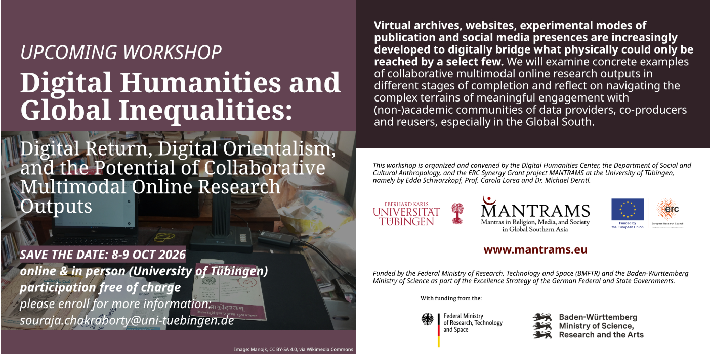 Digital Humanities and Global Inequalities Workshop Flyer